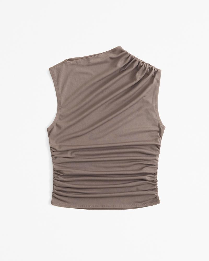 Mesh Draped Crew Top Product Image