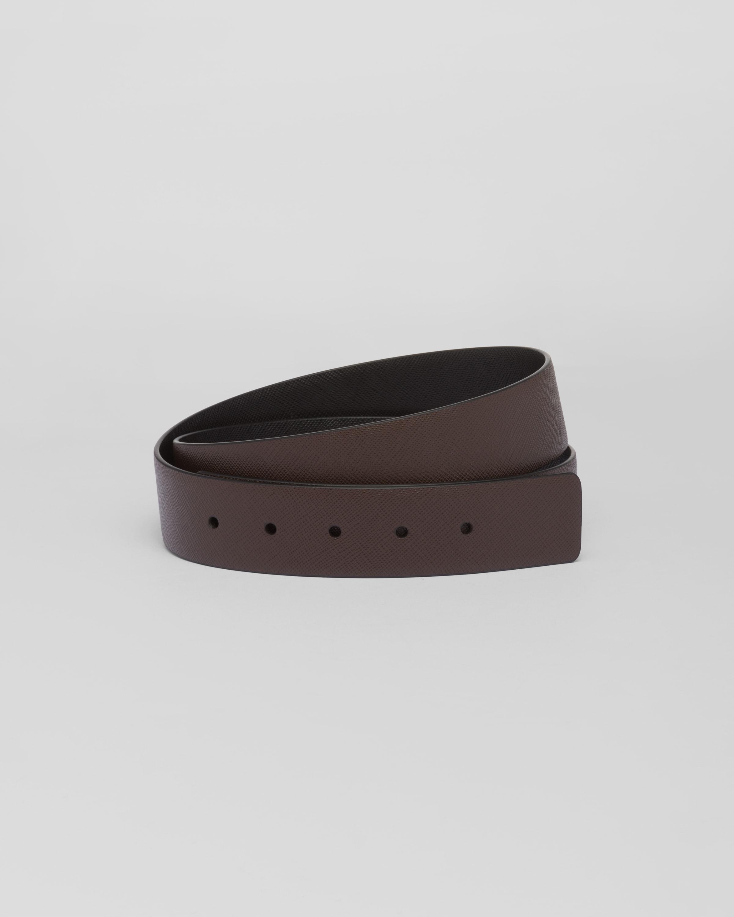 Reversible Saffiano leather belt strap Product Image