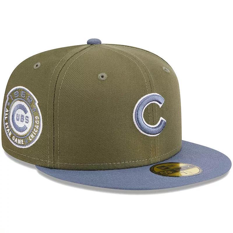 Mens New Era Olive/Blue Chicago Cubs 59FIFTY Fitted Hat Product Image