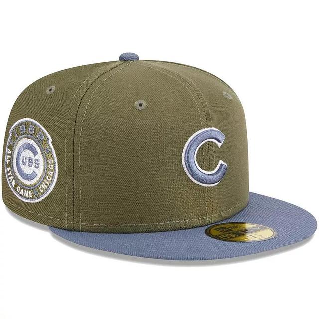 Mens New Era Olive/Blue Chicago Cubs 59FIFTY Fitted Hat Product Image