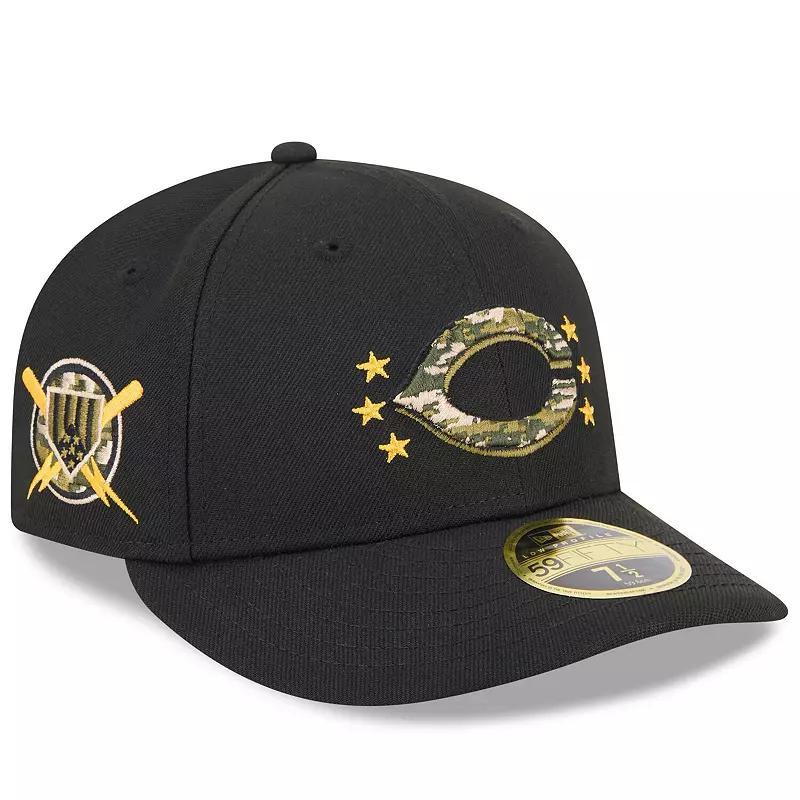 New Era Mens Black Cincinnati Reds 2024 Armed Forces Day Low Profile 59FIFTY Fitted Hat Product Image