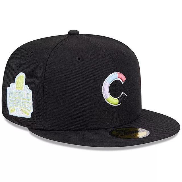 Mens New Era Black Chicago Cubs Multi-Color Pack 59FIFTY Fitted Hat Product Image