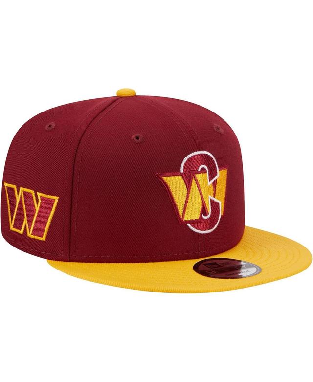 Mens New Era Burgundy/Gold Washington Commanders City Originals 9FIFTY Snapback Hat Product Image