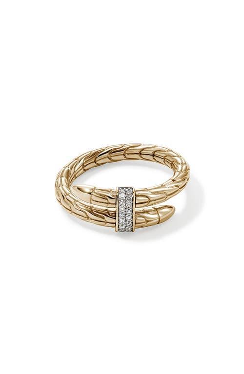 Womens Chain Classic Spear Single Coil 14K Yellow Gold & 0.08 TCW Diamond Ring Product Image