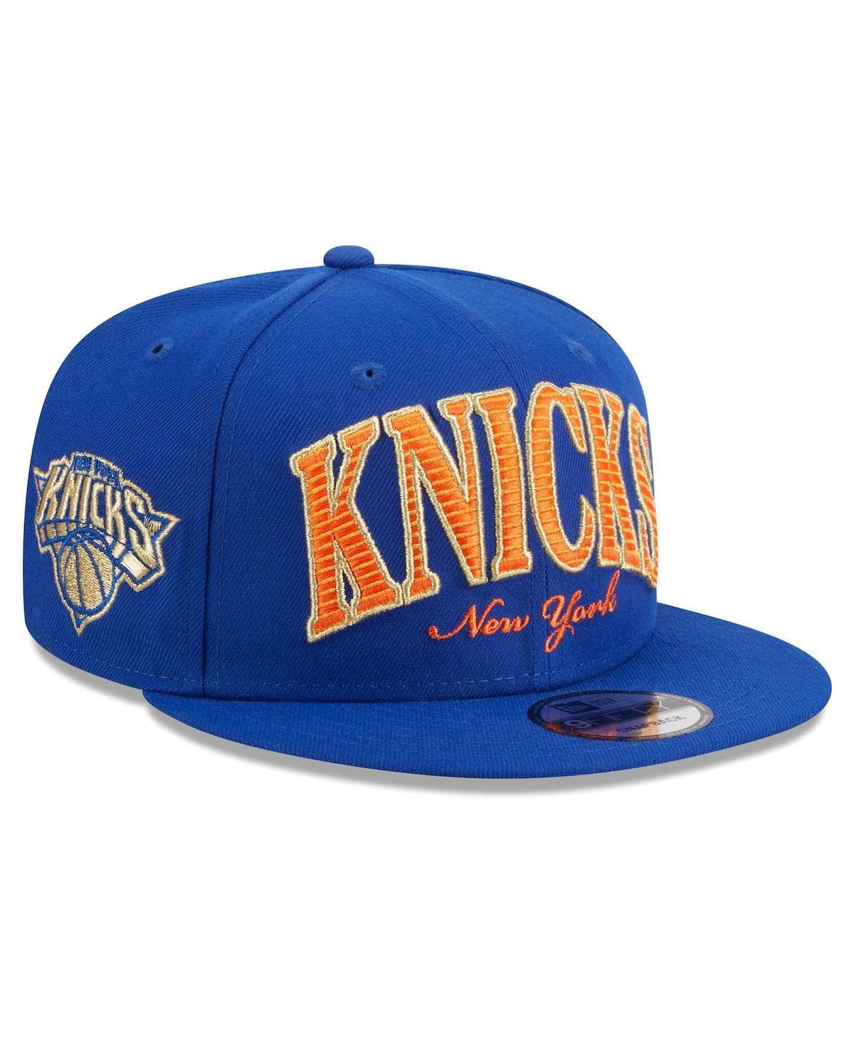 Mens New Era New York Knicks Golden Tall Text 9FIFTY Snapback Hat Product Image