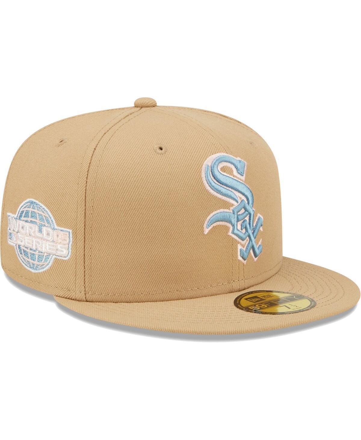 Mens New Era Tan Chicago White Sox 2005 World Series Sky Blue Undervisor 59FIFTY Fitted Hat Product Image