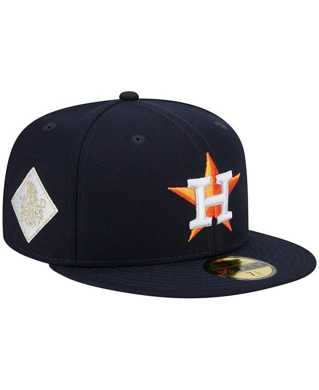 Mens New Era Houston Astros 2017 World Series Team Color 59FIFTY Fitted Hat Blue Product Image