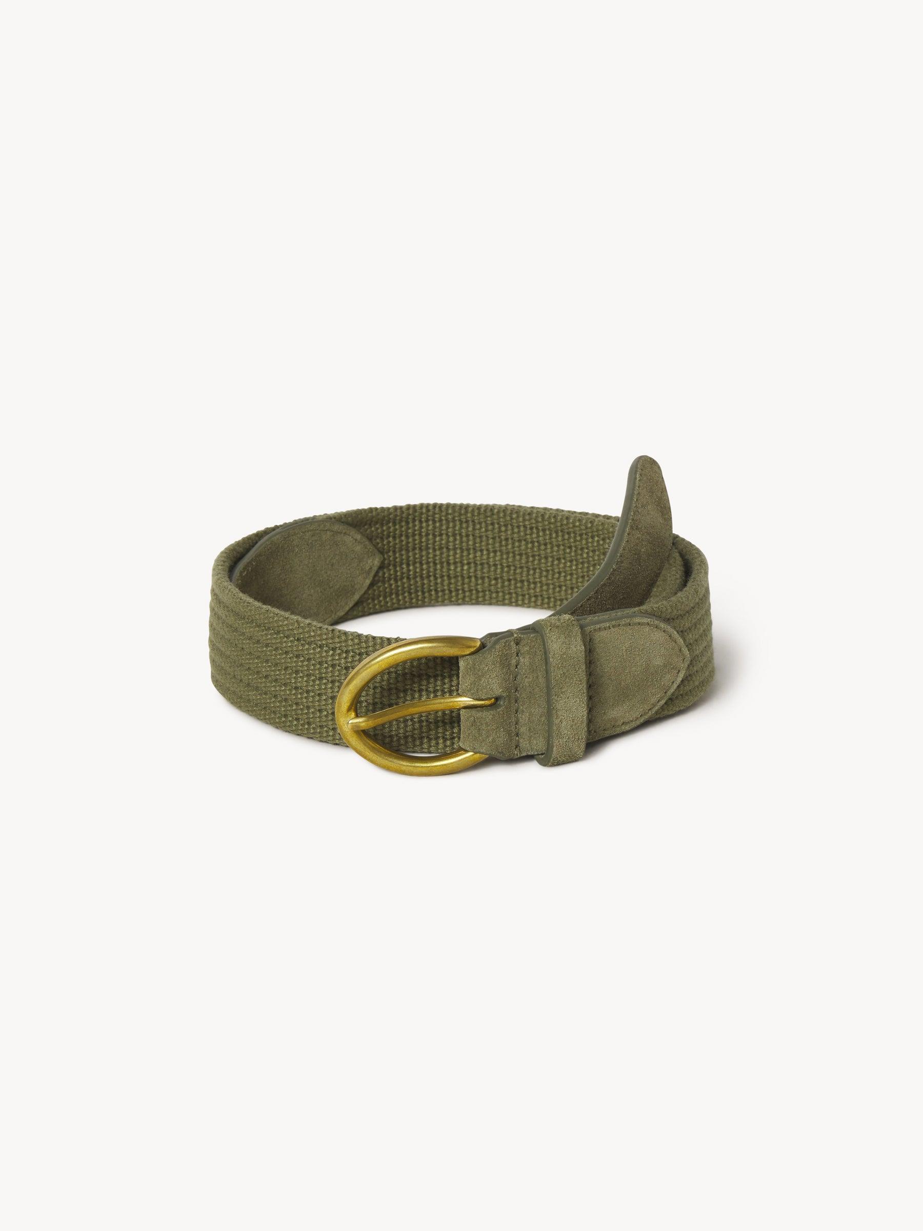 Olive Cotton Surcingle Belt Product Image