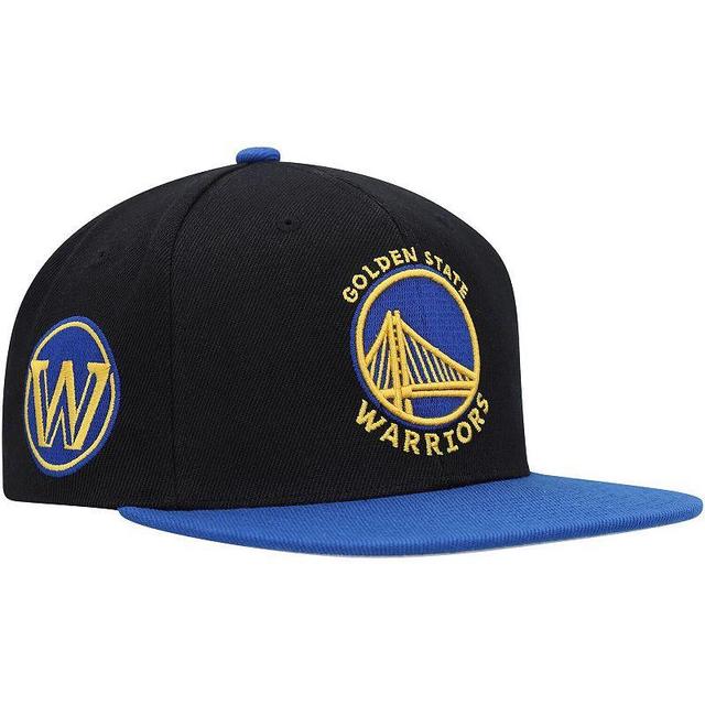 Mens Mitchell & Ness /Royal Golden State Warriors Side Core 2.0 Snapback Hat Product Image