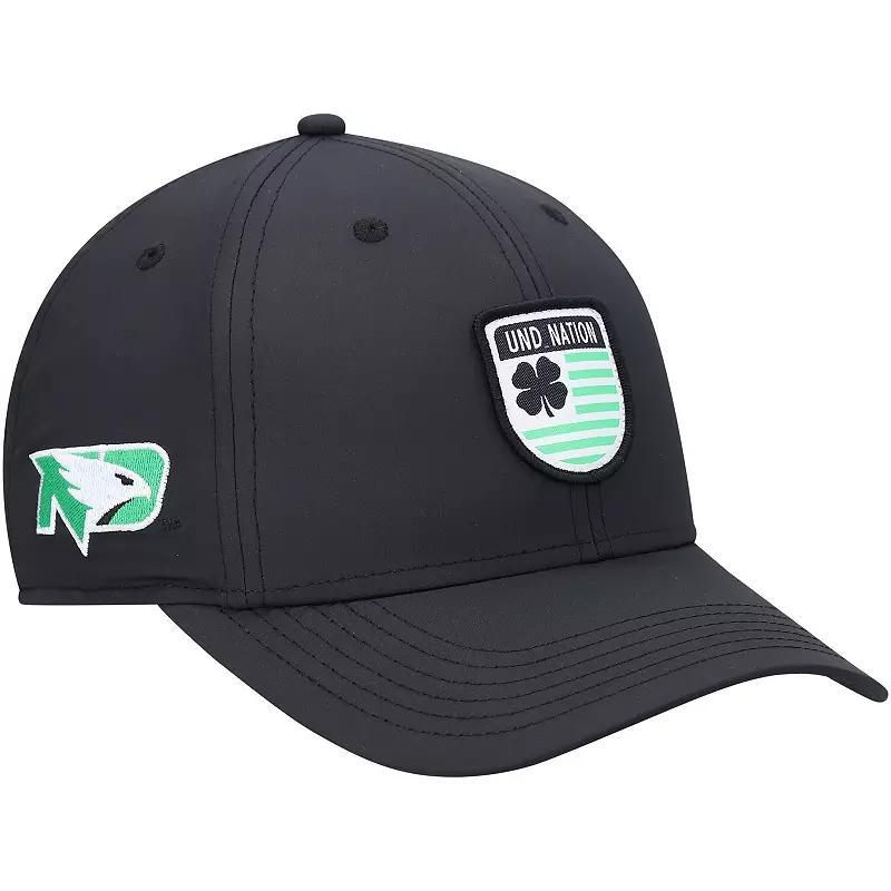 Mens Black North Dakota Nation Shield Snapback Hat Product Image