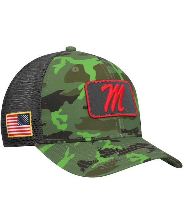 Mens Nike Camo Ole Miss Rebels Classic99 Veterans Day Trucker Snapback Hat - Camo Product Image