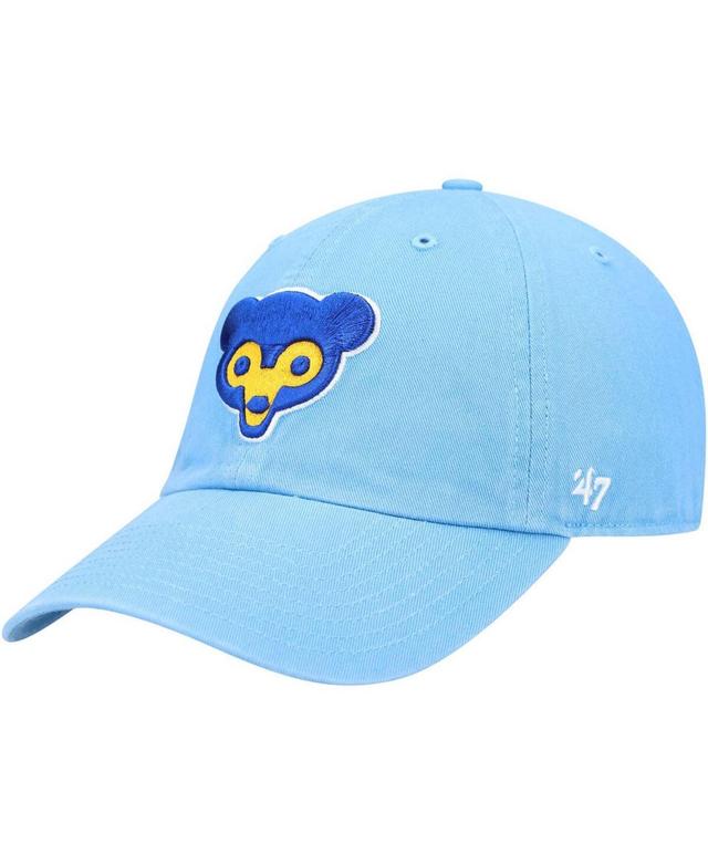 Mens 47 Blue Chicago Cubs Logo Cooperstown Collection Clean Up Adjustable Hat Product Image