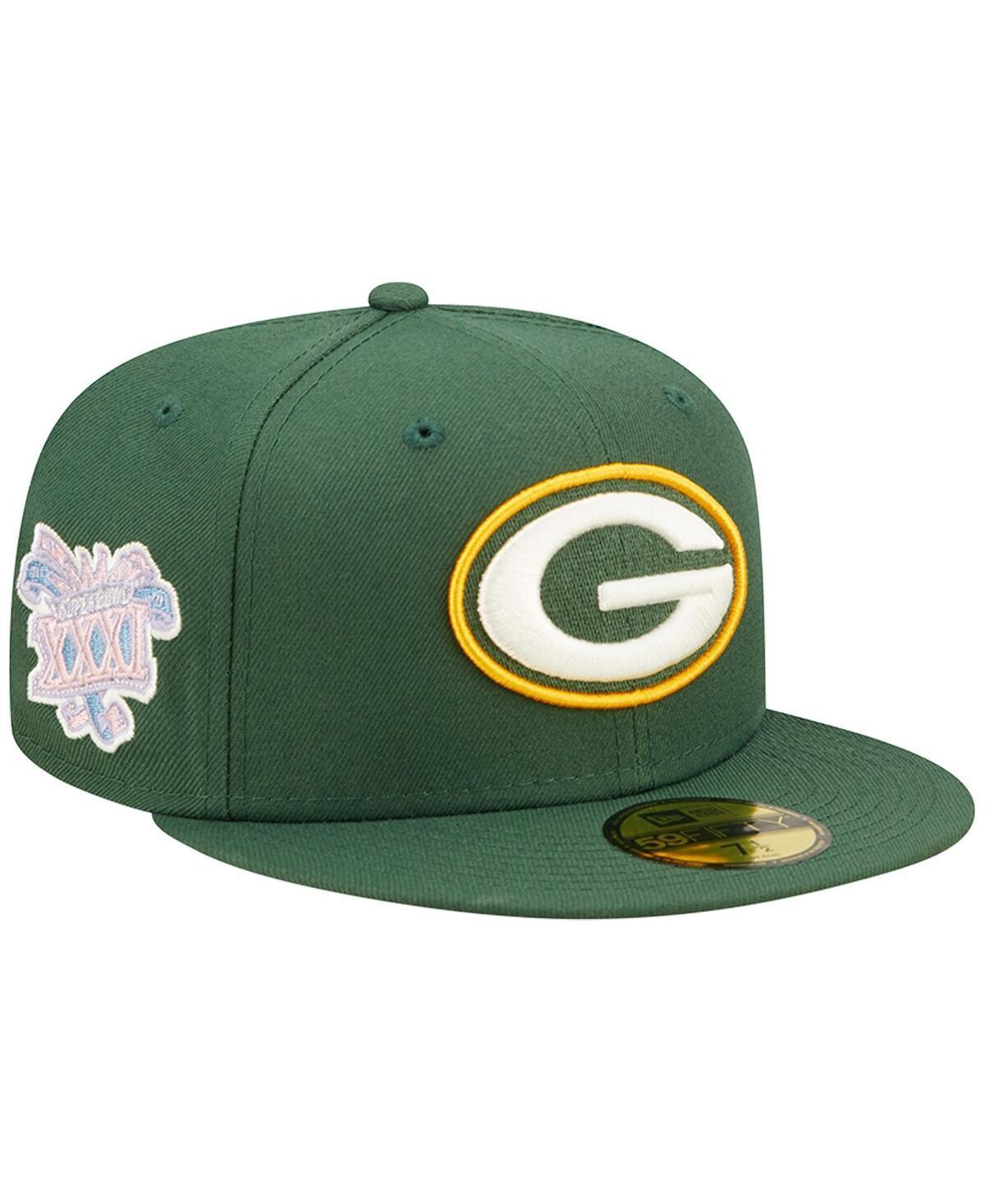 Mens New Era Bay Packers Super Bowl XXXI Purple Pop 59FIFTY Fitted Hat Product Image