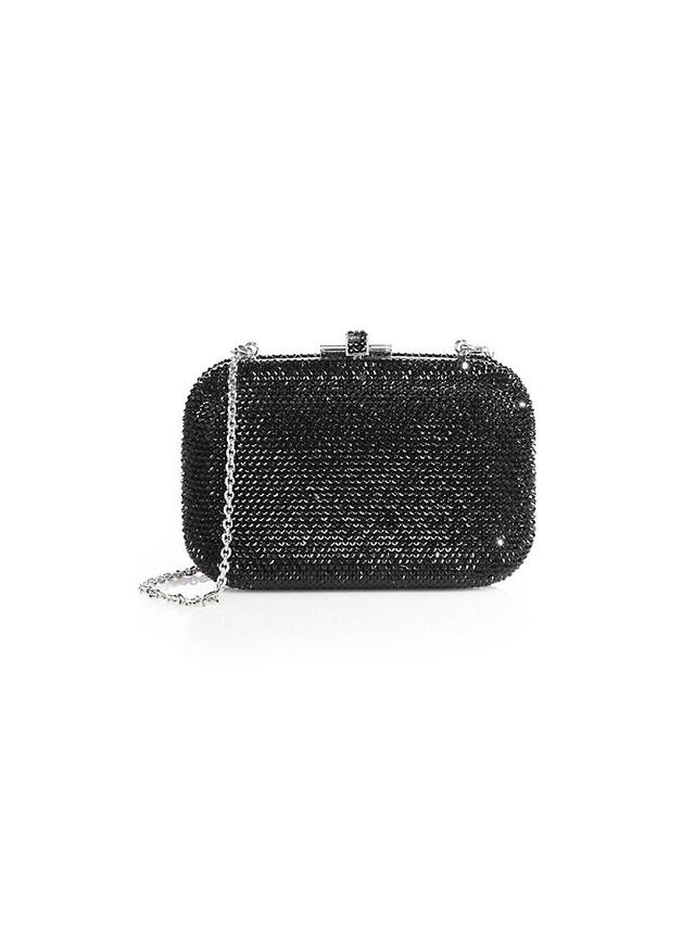 Judith Leiber Couture Crystal Slide-Lock Clutch Bag  - SILVER DAR Product Image