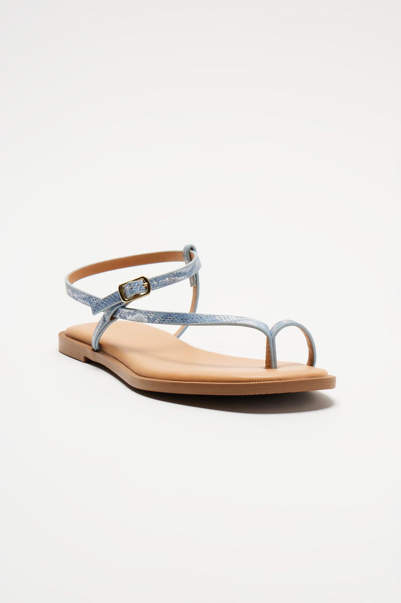 Splitting Ways Flat Sandals - Blue Product Image