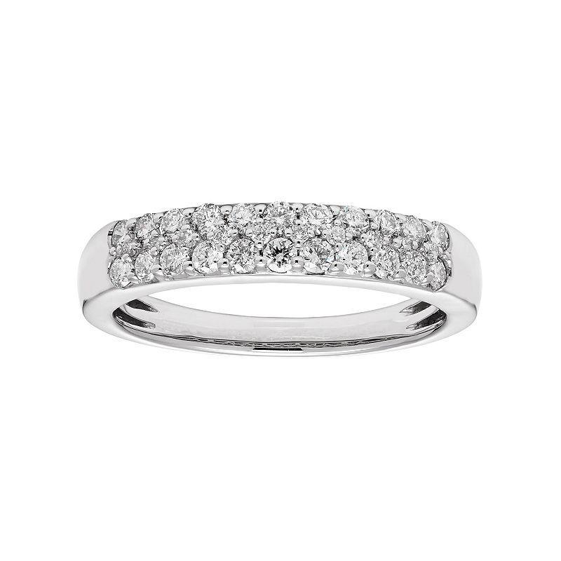 The Regal Collection 14k Gold 1/2 Carat T.W. IGL Certified Diamond Pave Wedding Band, Womens White Product Image