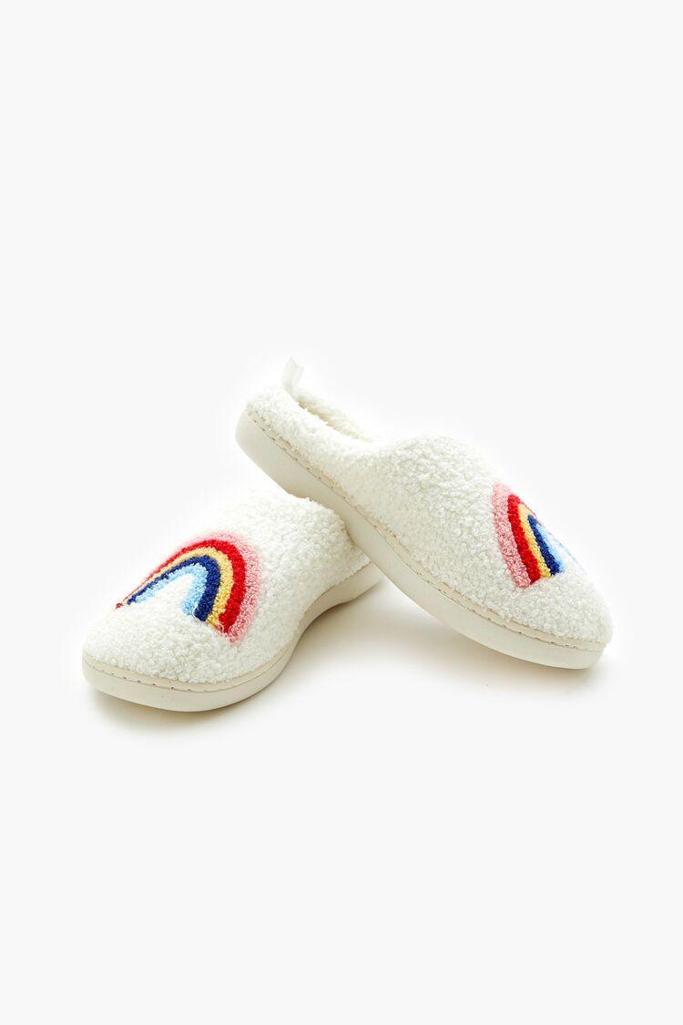 Plush Rainbow House Slippers | Forever 21 Product Image