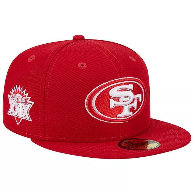 Mens New Era Scarlet San Francisco 49ers Super Bowl XXIX Main Patch 59FIFTY Fitted Hat Product Image