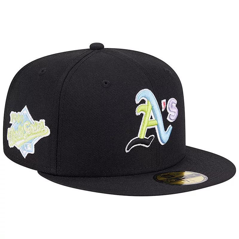 Mens New Era Black Oakland Athletics Multi-Color Pack 59FIFTY Fitted Hat Product Image