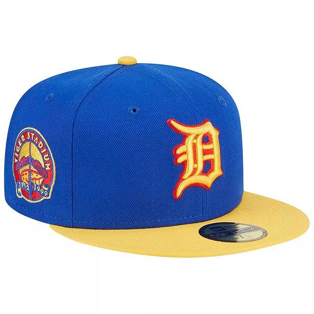 Mens New Era Royal/Yellow Detroit Tigers Empire 59FIFTY Fitted Hat Product Image