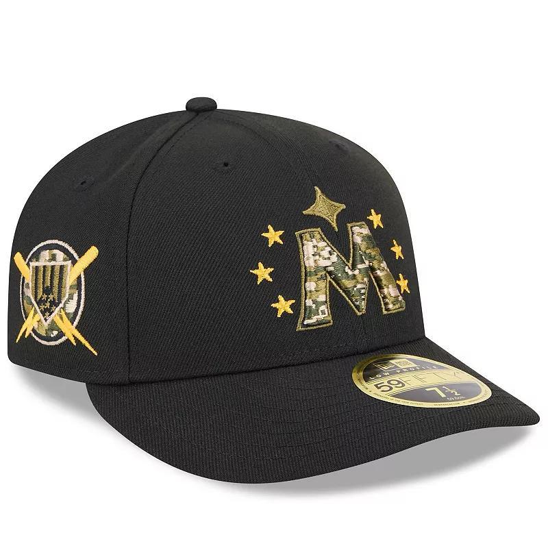 New Era Mens Black Seattle Mariners 2024 Armed Forces Day Low Profile 59FIFTY Fitted Hat Product Image