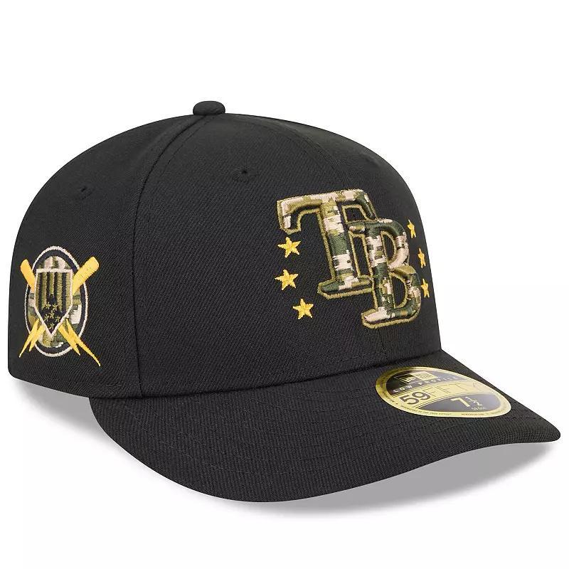 New Era Mens Black Tampa Bay Rays 2024 Armed Forces Day Low Profile 59FIFTY Fitted Hat Product Image