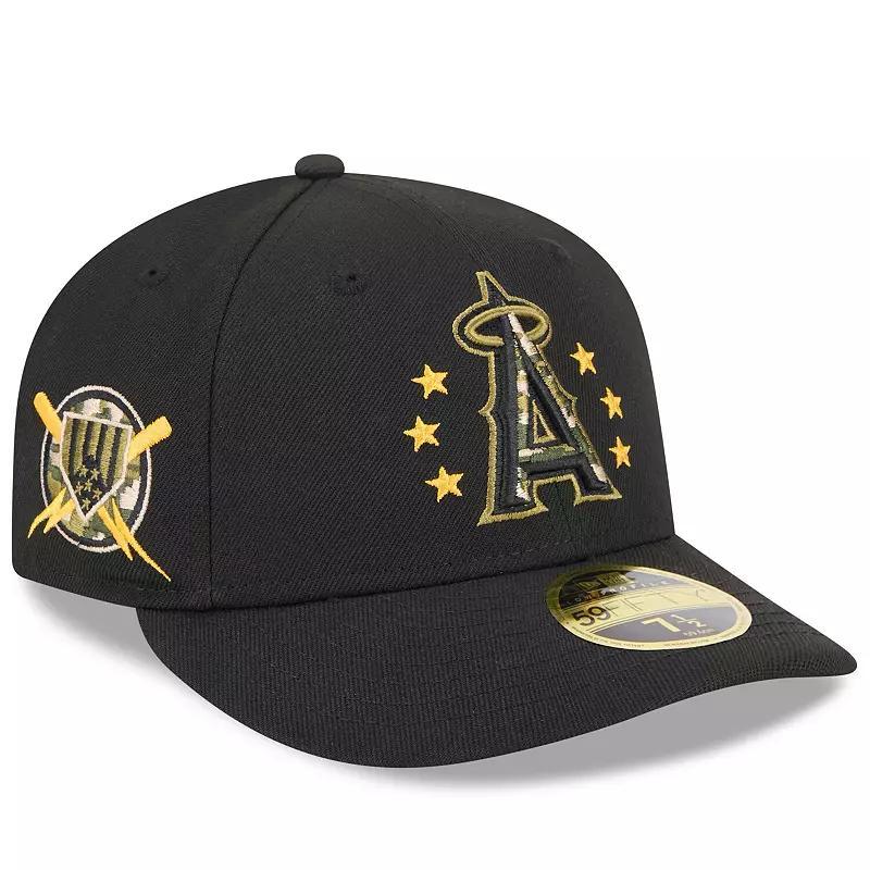 New Era Mens Black Los Angeles Angels 2024 Armed Forces Day Low Profile 59FIFTY Fitted Hat Product Image