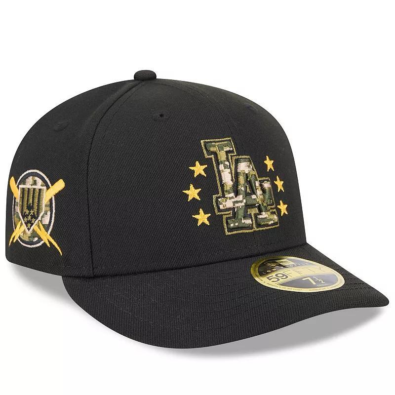 New Era Mens Black Los Angeles Dodgers 2024 Armed Forces Day Low Profile 59FIFTY Fitted Hat Product Image