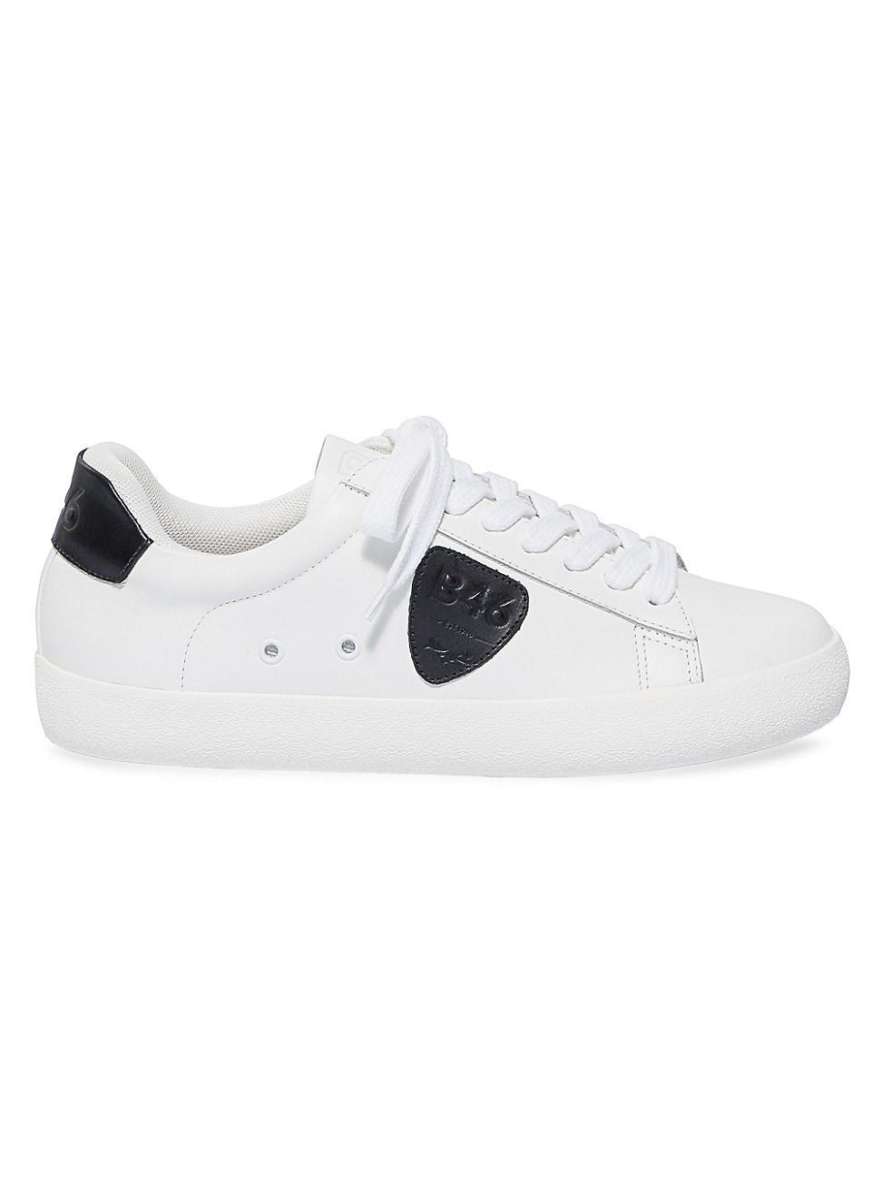 Womens Tatum Leather Logo Sneakers Product Image