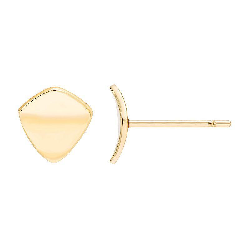 Theia Sky 14k Yellow Gold Square Stud Earrings, Womens, 14k Gold Product Image