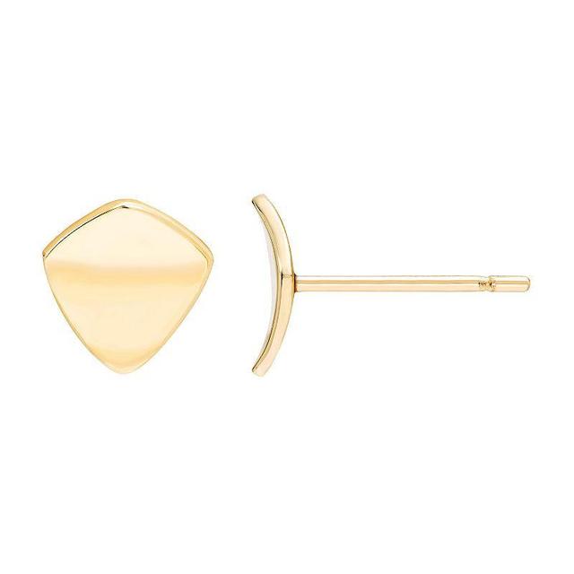 Theia Sky 14k Yellow Gold Square Stud Earrings, Womens, 14k Gold Product Image