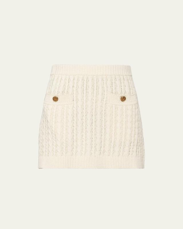 Cable-Knit Mini Skirt Product Image