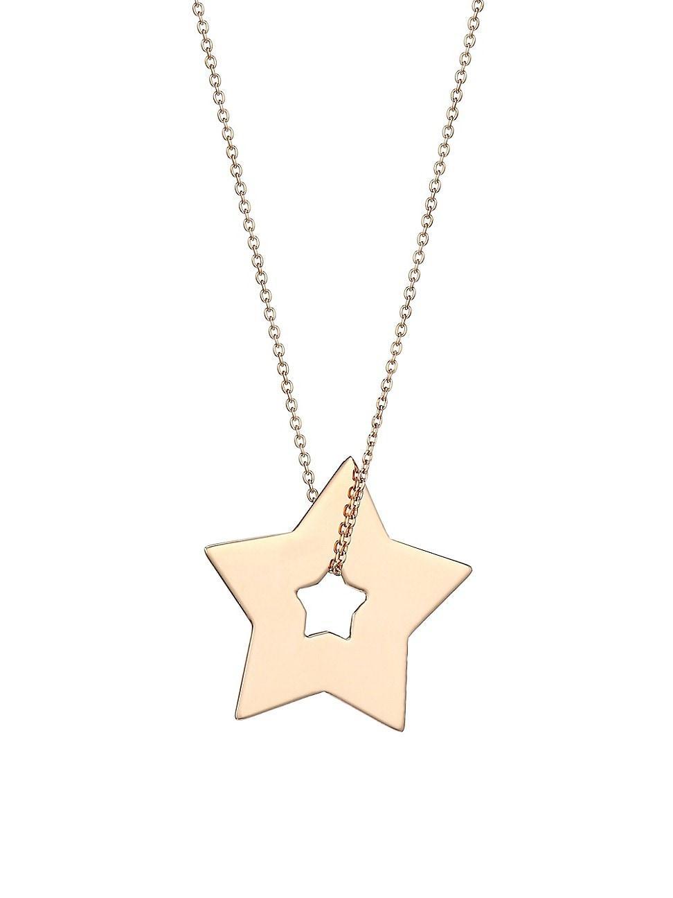 Womens Milky Way Open Star 18K Rose Gold Necklace Product Image