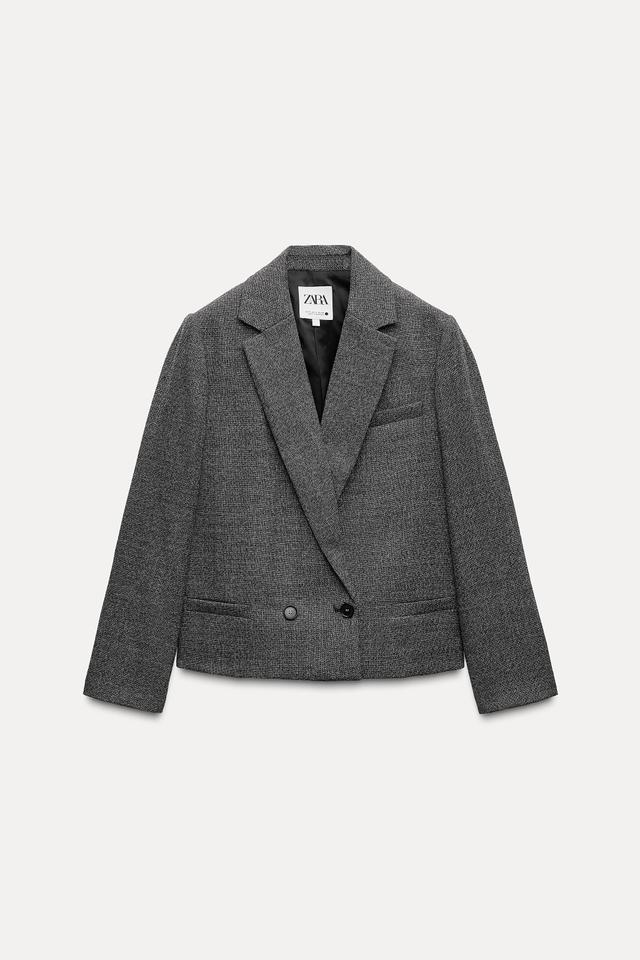 100% WOOL STRUCTURED BLAZER ZW COLLECTION Product Image