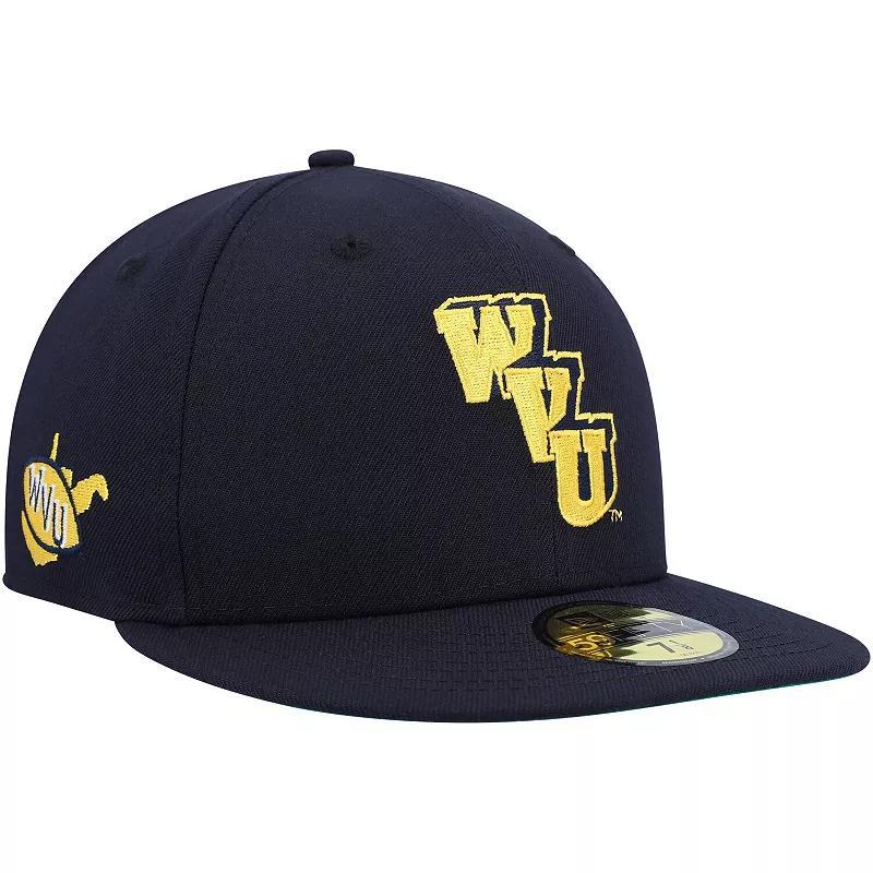 Mens New Era West Virginia Mountaineers Vault Multi 59FIFTY Fitted Hat Blue Product Image