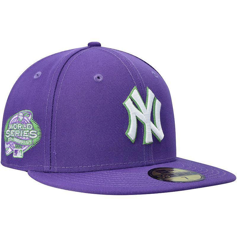 Men's New Era Purple New York Yankees Lime Side Patch 59FIFTY Fitted Hat Product Image