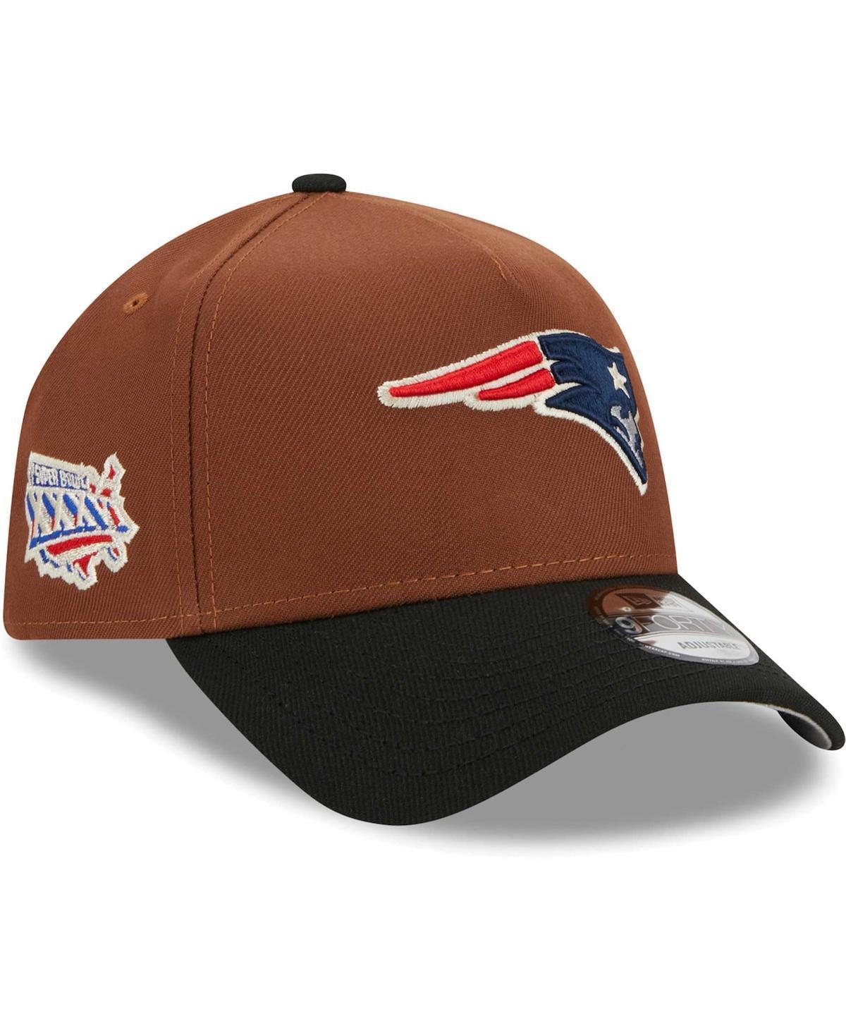 Mens New Era /Black New England Patriots Harvest A-Frame Super Bowl XXXVI 9FORTY Adjustable Hat Product Image