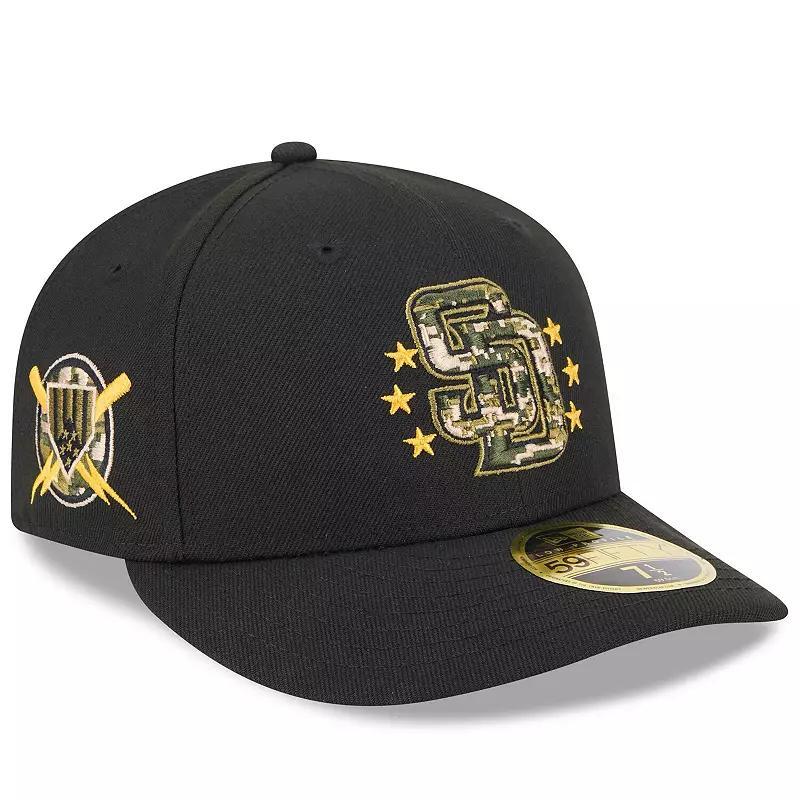 New Era Mens Black San Diego Padres 2024 Armed Forces Day Low Profile 59FIFTY Fitted Hat Product Image