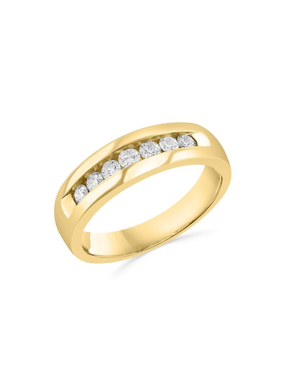 Mens 14K Yellow Gold & 0.55 TCW Diamond Ring Product Image