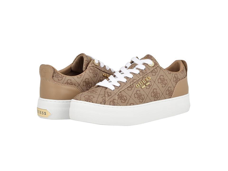 Guess Womens Genza Platform Lace Up Round Toe Sneakers Product Image