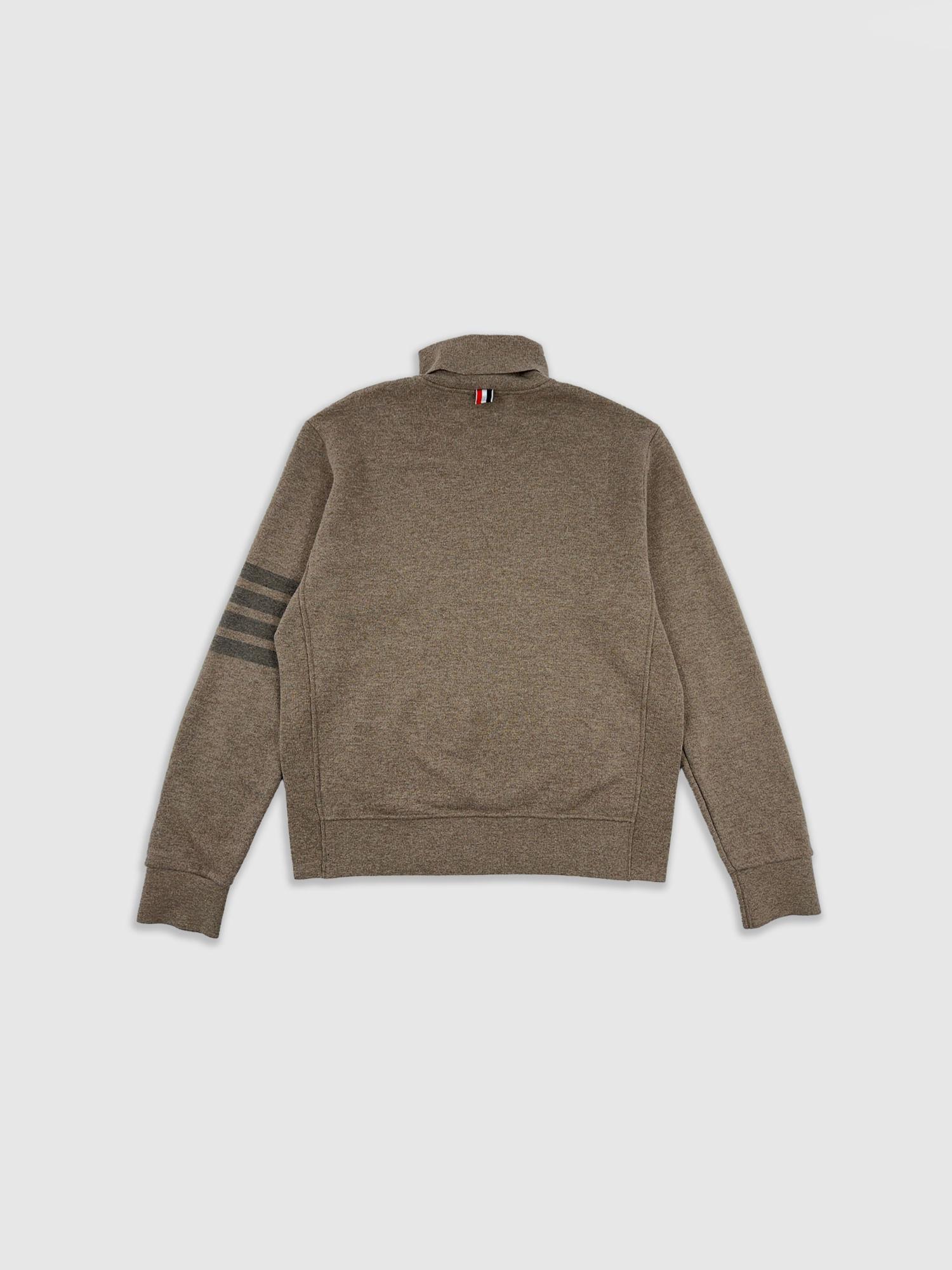 4-bar Funnel Neck Sweater In Brown Product Image