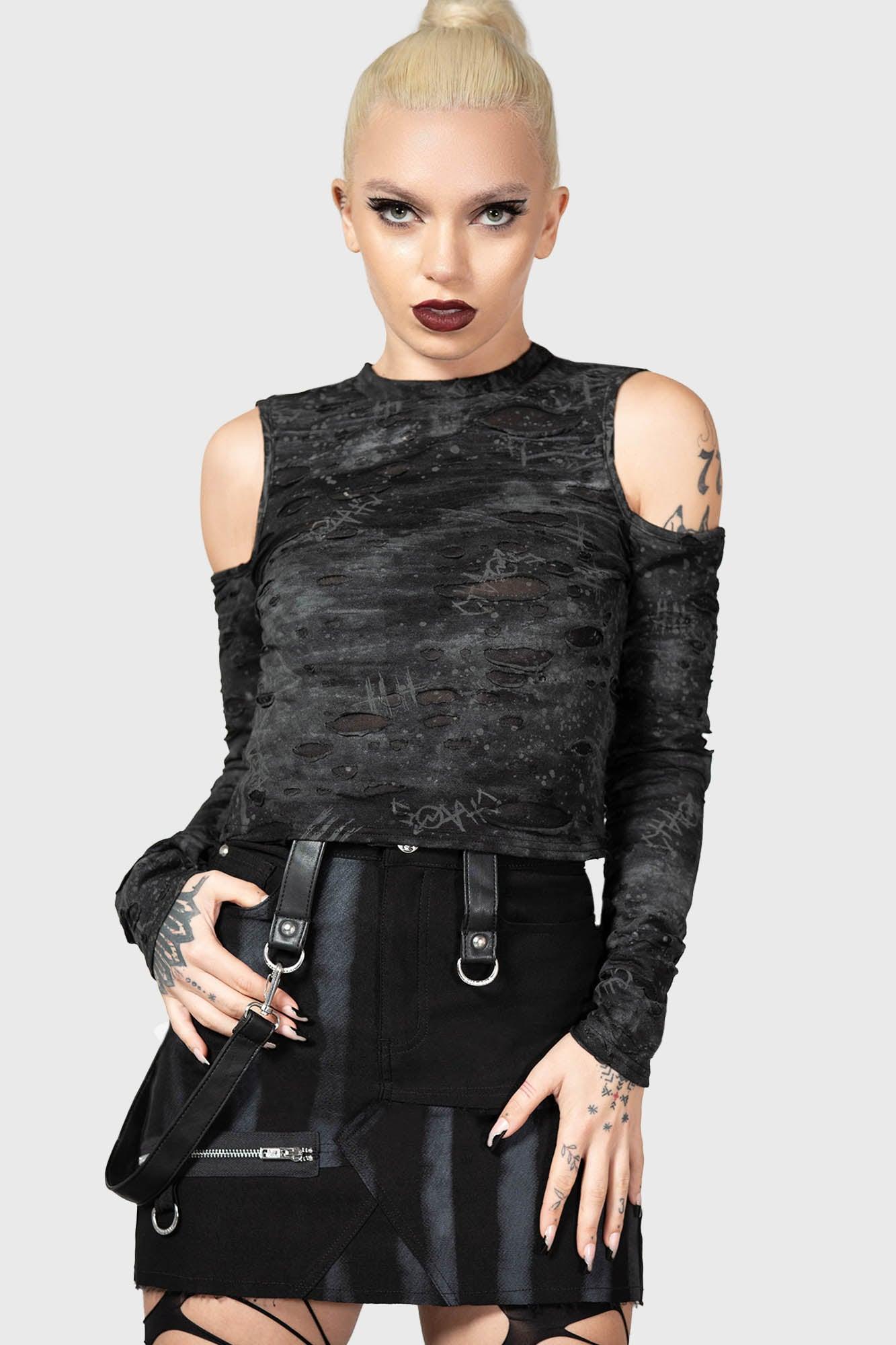 Punkster Cold Shoulder Top Female Product Image