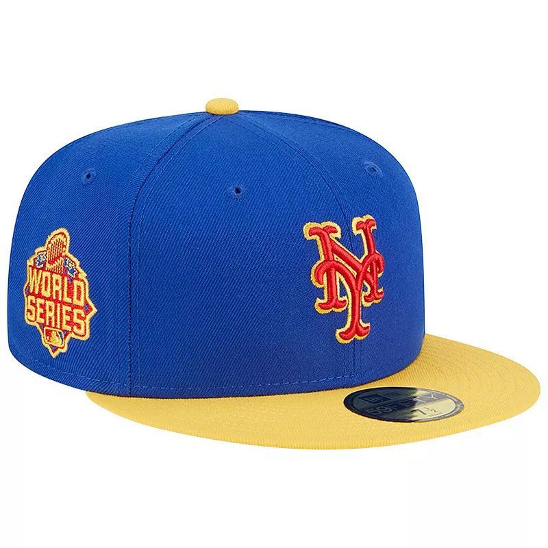 Mens New Era Royal/Yellow New York Mets Empire 59FIFTY Fitted Hat Product Image