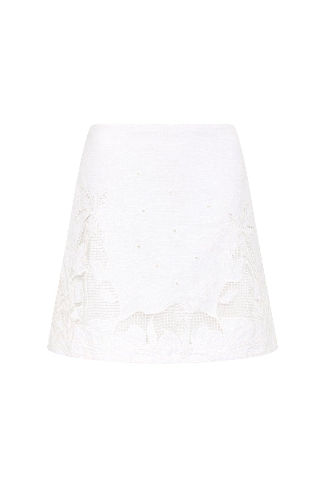 Agua Embroidered Mini Skirt Product Image