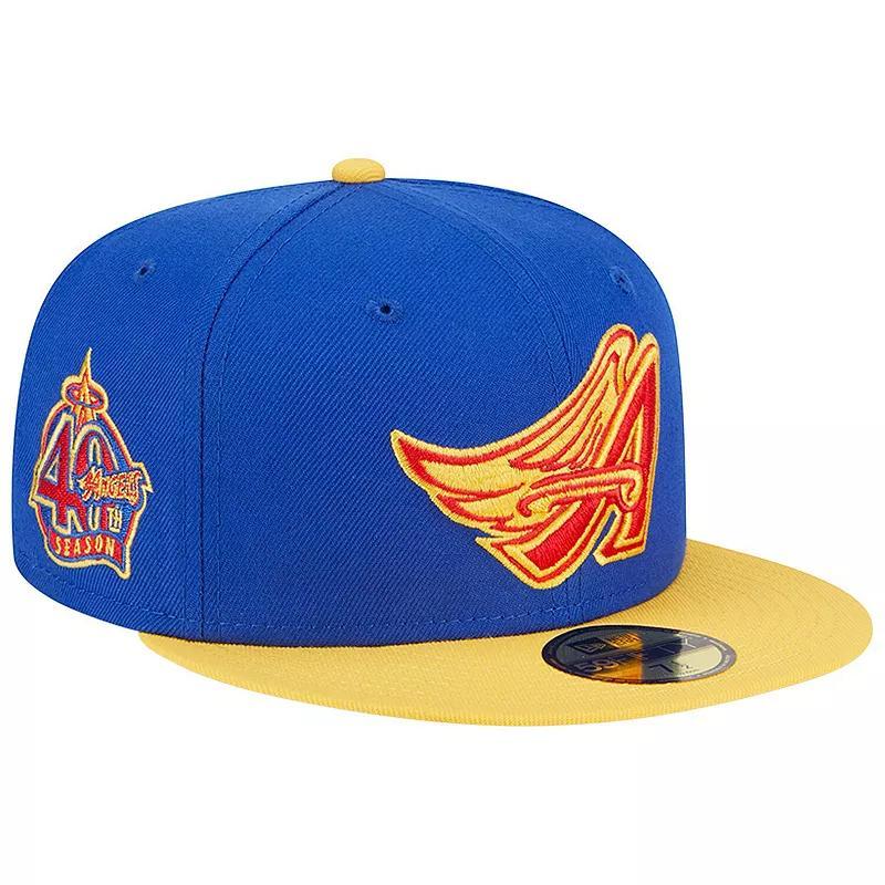 Mens New Era Royal/Yellow Los Angeles Angels Empire 59FIFTY Fitted Hat Product Image