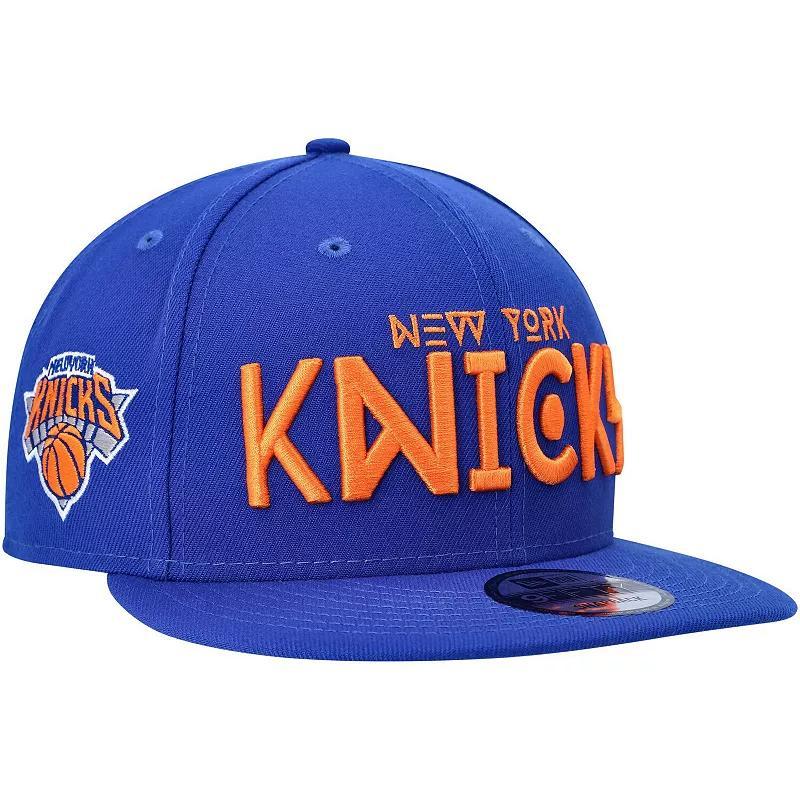 Mens New Era Blue New York Knicks Rocker 9FIFTY Snapback Hat Product Image