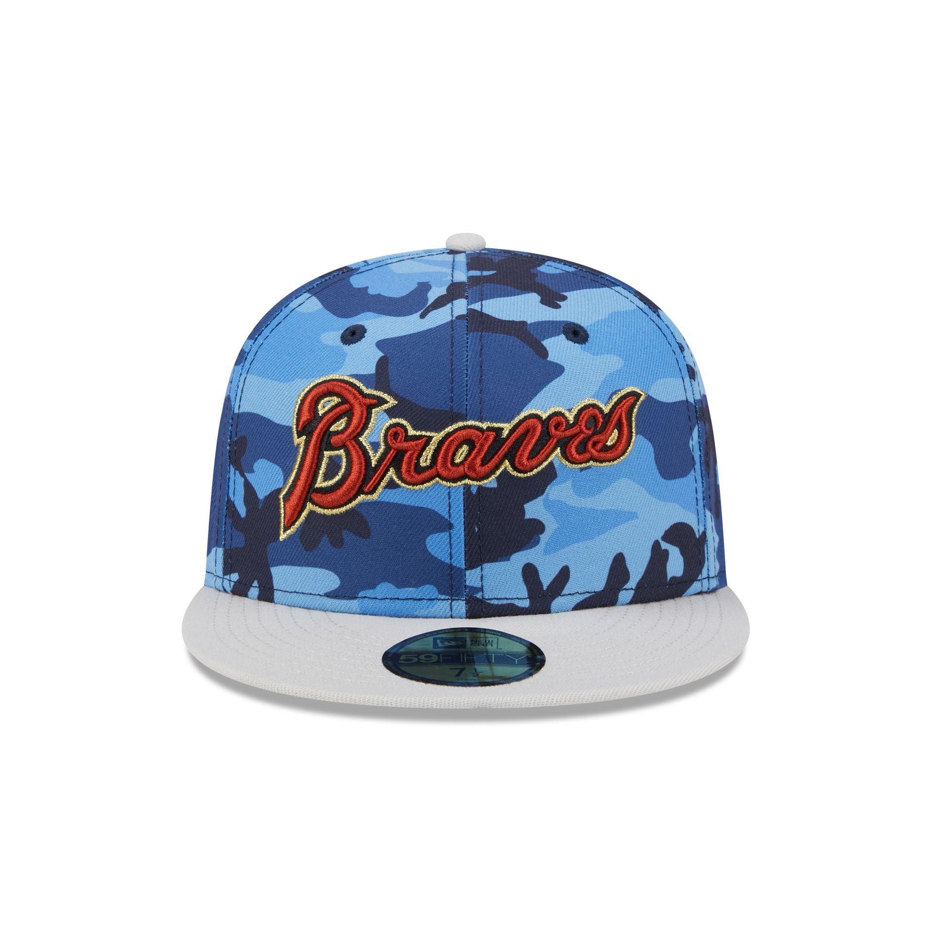 Atlanta Braves Blue Camo 59FIFTY Fitted Hat Male Product Image