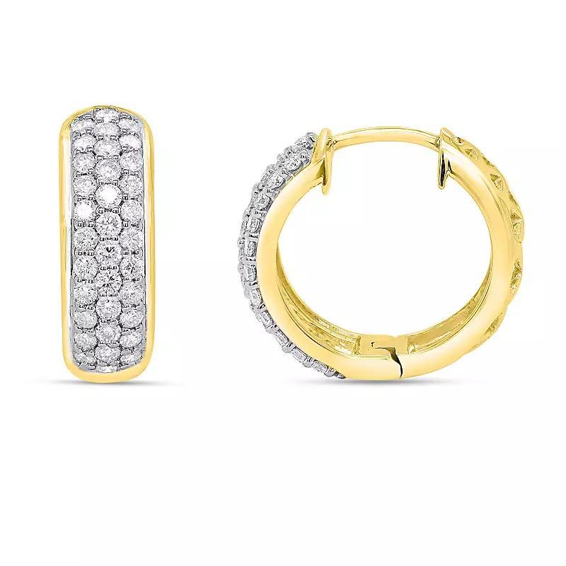 Ethique 1 Carat T.W. Lab-Grown Diamond Hoop Earrings, Womens, Gold Tone Product Image