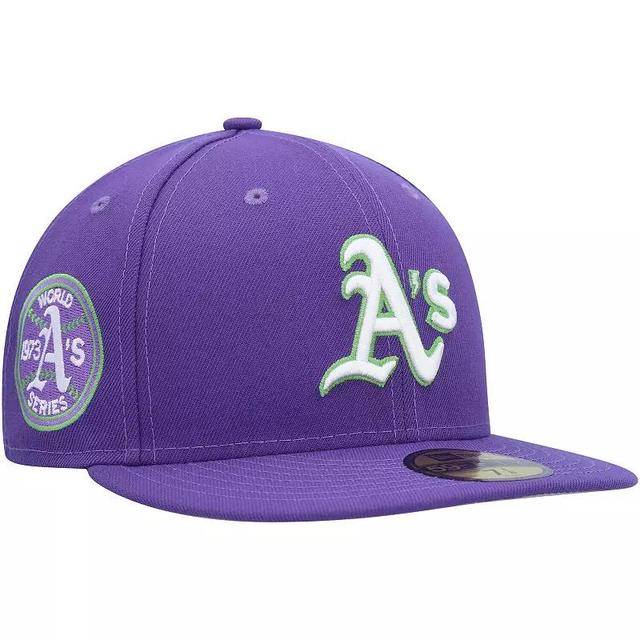 Mens New Era Oakland Athletics Lime Side Patch 59FIFTY Fitted Hat Product Image