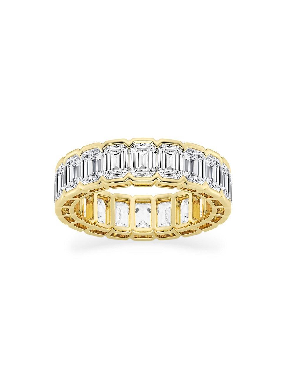 Womens 14K Yellow Gold & Emerald-Cut Lab-Grown Diamond Eternity Band/2.00-5.00 TCW Product Image